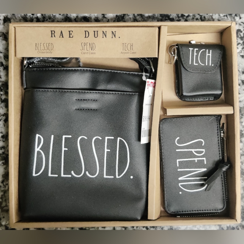 Rae Dunn Gift Pack with Crossbody, Card Case and Airpod Case